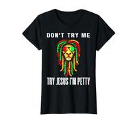 No me pruebes, Prueba con Jesús, Soy el mezquino Leo Zodiac Birthday Lion Camiseta gráfica económica, Mujer, Negro, L