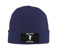 No Me Sigas, Hago Tonterías. Negro Hombre Mujer Gorro De Punto Grueso Gorro Invierno Suave Gorros con Vuelta para Pasear Al Perro Ciclismo Al Aire Libre