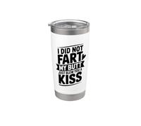 No me tiré un pedo en el trasero, solo te di un beso Vaso térmico de acero inoxidable de doble pared