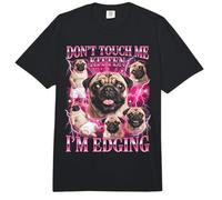 No me toques Kitten I'm Edging Pug Meme Comfort Colors Adult Heavyweight T-Shirt