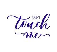 No me toques protesta patriarcado misoginia mujeres Calcomanías de pared de papel adhesivo 34x59.4cm Incluye kit de película de transferencia Azul oscuro