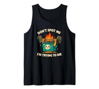 No me veas, estoy tratando de morir - Funny Dumpster Fire Gym Camiseta sin Mangas