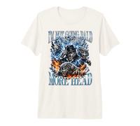 No me voy a quedar Calvo, me Estoy volviendo más Loco, Funny Wolf Camiseta Premium