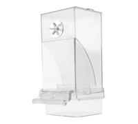 No Mešs Automatic Bird Feeder - Clear Acrylic Parrot Feeders | Parrot Foraging Feeder for Cockatiel Bird Cage Accessories for Most Birds Parrots Canarias Cockatoos | Acrylic Material No Mešs Design