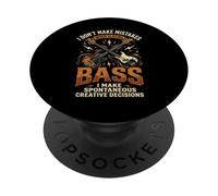 No Mistakes Playing Bass Fun Music Cita Bajista Bajo Guitarra PopSockets PopGrip Adhesivo