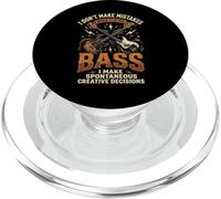 No Mistakes Playing Bass Fun Music Cita Bajista Bajo Guitarra PopSockets PopGrip para MagSafe