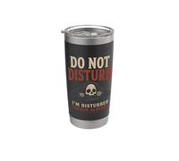 No moleste, ya estoy lo suficientemente perturbado, humor negro, esqueleto Vaso térmico de acero inoxidable de doble pared