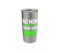 No Mom I Can't Pause An Online Game Funny Gamers Boys Girls Vaso térmico de acero inoxidable de doble pared