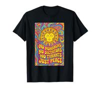 No Monarcas No Dictador Paz Sol Groovy Anti Tirano Protesta Camiseta