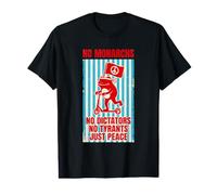 No Monarchs Dictators Anti-Monarquía Protesta por la Paz de la Rana Camiseta gráfica económica