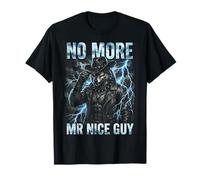 No More Mr Nice Guy Alpha Wolf Meme Bootleg Y2K Graphic Camiseta