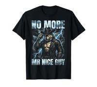 No More Mr Nice Guy Alpha Wolf Meme Bootleg Y2K Graphic Camiseta