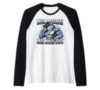 No More Mr Nice Guy Funny Alpha Wolf Meme Unhinged Brainrot Camiseta Manga Raglan