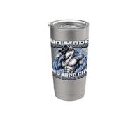 No More Mr Nice Guy Funny Alpha Wolf Meme Unhinged Brainrot Vaso térmico de acero inoxidable de doble pared