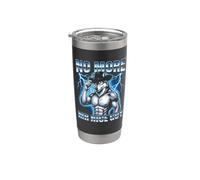No More Mr. Nice Guy - Funny Wolf Meme Guys Novedad Cool Men Vaso térmico de acero inoxidable de doble pared