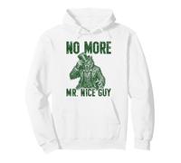 No More Mr Nice Guy Hombre Lobo Monstruo Retro Alpha Aura Sudadera con Capucha