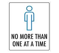 No More Than One At A Time Sign Rustic Metal Decor 12x8 Inch