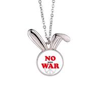 No more war world love peworld - Collar con colgante de conejo, joyería de animal