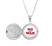 No more war world love peworld - Collar con medallón para fotos o regalo de cumpleaños