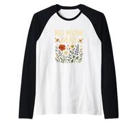 No Mow May Bee Friendly Wildflower Gardening Eco Camiseta Manga Raglan