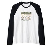 No Mow May Grass To Wildflower Pollinator Awareness Camiseta Manga Raglan