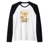 No Mow May Grass To Wildflower Pollinator Awareness Camiseta Manga Raglan