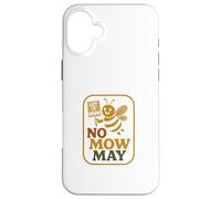 No Mow May Grass To Wildflower Pollinator Awareness Carcasa para iPhone 16 Plus