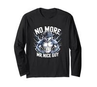 No Mr Nice Guy Wolf Diseño Gráfico Manga Larga
