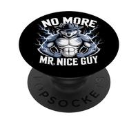 No Mr Nice Guy Wolf Diseño Gráfico PopSockets PopGrip Adhesivo