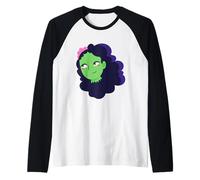 no-Muerto Halloween Zombi Mujer Monstruo Novia cadáver Cerebros Camiseta Manga Raglan