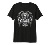 NO Muerto Pero Salvado Jesús Gracia Death Metal Efesios 2:8-9 Camiseta Premium