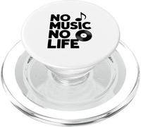 No Music No Life Cita Inspiradora Amante de la música PopSockets PopGrip para MagSafe