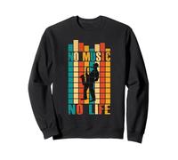 No Music No Life - Rejilla para saxofón Retro Sudadera