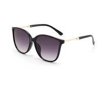 No Name Ltd Marilyn - Gafas de sol degradadas negras estilo ojo de gato de los años 50, diseño de ojo de gato de los años 50, retro, vintage, detalles dorados, marco de gran tamaño, ligeramente