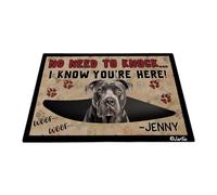 No Necesitas Llamar, Sé Que Estás Aquí - Perro Cane Corso con Pata De Perro Tapete para Puerta Divertidos Alfombra De Baño Fácil De Limpiar Felpudo De Bienvenida para Cocina Pasillo 40X60 Cm