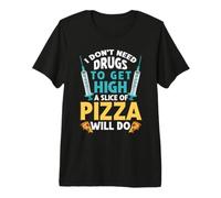 No Necesito Drogas para drogarme una Rebanada de Pizza Diabetes T2D Camiseta Premium
