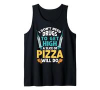 No Necesito Drogas para drogarme una Rebanada de Pizza Diabetes T2D Camiseta sin Mangas