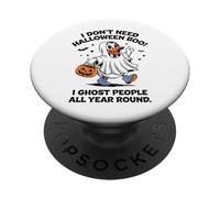 No necesito Halloween Tengo miedo todo el año PopSockets PopGrip Adhesivo