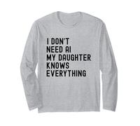 No Necesito IA Mi Hija Sabe Todo Divertido Familia Manga Larga