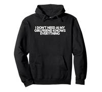 No Necesito IA Mi Novia Sabe Todo Gracioso Meme Sudadera con Capucha