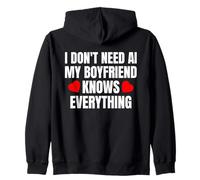 No Necesito IA Mi Novio lo Sabe Todo Gracioso Sudadera con Capucha