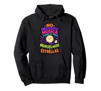 No Necesito Música Halloween Luna y Murciélagos Sudadera con Capucha