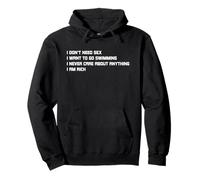No Necesito Sexo I Want To Go Ropa de natación Sudadera con Capucha