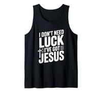 No Necesito Suerte Tengo a Jesús Camiseta sin Mangas