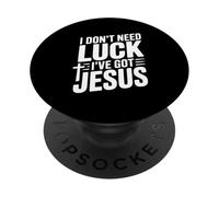 No Necesito Suerte Tengo a Jesús PopSockets PopGrip Adhesivo