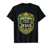 No Necesito Suerte, Tengo a Jesús Shamrock St Paddy Alternativa Camiseta