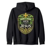 No Necesito Suerte, Tengo a Jesús Shamrock St Paddy Alternativa Sudadera con Capucha