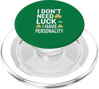No Necesito Suerte Tengo Personalidad Shamrock PopSockets PopGrip para MagSafe