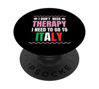 No necesito terapia, necesito ir a italia PopSockets PopGrip Adhesivo