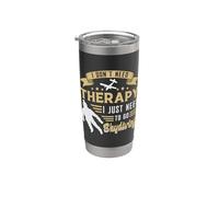 No necesito terapia Paracaidismo Amor Paracaidismo Saltar Paracaidista Vaso térmico de acero inoxidable de doble pared
